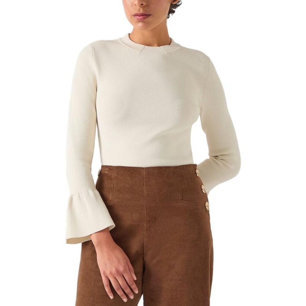Lk Bennett Womens  Tabitha Knitted Top, White
